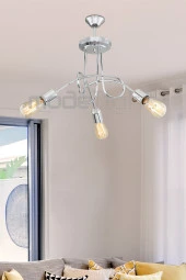 Modelight Sardala 3lü Krom Avize thumbnail 4