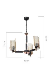 Modelight Silva 3’Lü Bal Cam Avize thumbnail 4