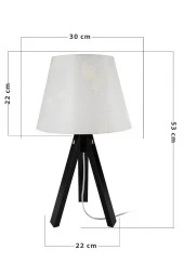 Modelight Siyah Ayak Krem Şapka Deko Abajur thumbnail 4
