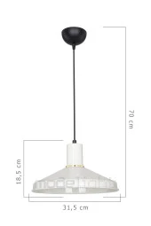 Modelight Taso Tekli Sarkıt Krem - 4