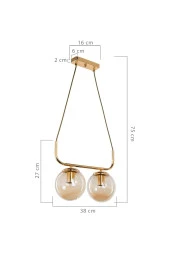 Modelight Terena 2’Li Sıralı Sarkıt Gold thumbnail 4