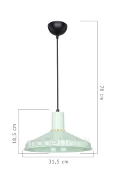 Modelight Taso Tekli Sarkıt Mint Yeşili thumbnail 4