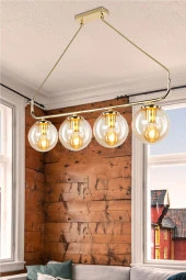 Modelight Terena 4’Lü Sıralı Avize Gold thumbnail 1