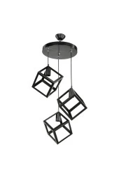 Modelight Unisex Siyah Agatha 3'lü Avize thumbnail 3