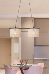 Modelight ZİGANA 2Lİ AVİZE CEVİZ-HASIR BEYAZ SALON-OTURMA-ÇOCUK-YEMEK-YATAK ODASI--ANTRE-MUTFAK - 1
