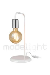 Modelight Tema Masa Lambası Beyaz-krom thumbnail 2