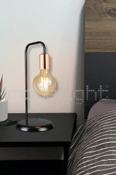 Modelight Tema Masa Lambası Siyah-bakır thumbnail 1