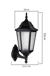 Modelight Dış Mekan Büyük Altıgen Kollu Aplik thumbnail 3