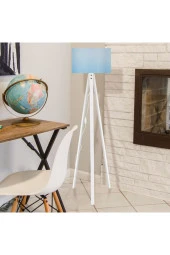 Modelight Deko Lambader Beyaz Ayak / Silindir Mavi Şapka thumbnail 3