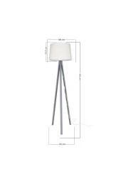 Modelight Deko Lambader Gri Ayak / Krem Şapka thumbnail 2