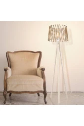 Modelight Deko Lambader Krem Ayak / Beyaz Halatlı Şapka thumbnail 3