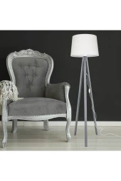 Modelight Deko Lambader Gri Ayak / Krem Şapka thumbnail 3