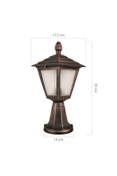Modelight Dış Mekan Kare Fener Set Üstü Bakır thumbnail 2