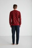 U.S Polo Assn 18713 Erkek Bordo Yuvarlak Yaka Pijama Takımı - 6