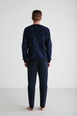 U.S Polo Assn 18713 Erkek Bordo Yuvarlak Yaka Pijama Takımı - 12