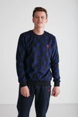 U.S Polo Assn 18713 Erkek Bordo Yuvarlak Yaka Pijama Takımı - 10