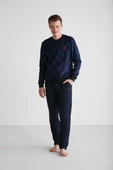 U.S Polo Assn 18713 Erkek Bordo Yuvarlak Yaka Pijama Takımı - 8
