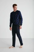 U.S Polo Assn 18713 Erkek Bordo Yuvarlak Yaka Pijama Takımı - 8