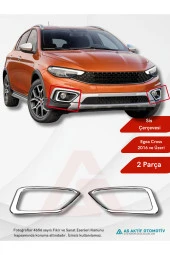 Fiat Egea HB-Cross Sis Çerçevesi 2 Parça 2016 Uyumlu ve Üzeri Krom Paslanmaz Çelik thumbnail 1