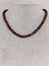 Bronzit Taşı Kolye 6mm thumbnail 1