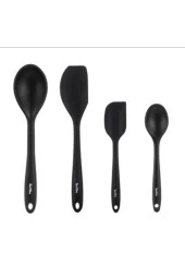 Tantitoni Füme Renkli Silikon 4 Lü Kaşık Ve Spatula Seti (ELVİN HOME CONCEPT) - 1