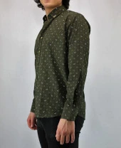 5203 Çiçek Desenli Klasik Gömlek - 3