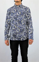 2480 Desenli Slim Fit Gömlek - 2