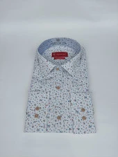 26332 Çiçek Desenli Slim Fit Gömlek - 2