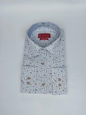 26332 Çiçek Desenli Slim Fit Gömlek - 3