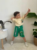 ERKEK ÇOCUK MINECRAFT PAMUK DESENLİ ŞORTLU TAKIM - 1