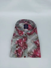 2511 Vizon Desenli Slim Fit Gömlek thumbnail 1