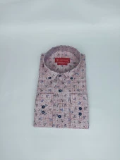 2484 Çiçek Desenli Slim Fit Gömlek thumbnail 2