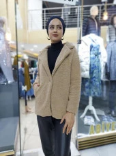 3686 İçi Astarlı Peluş Ceket - 2