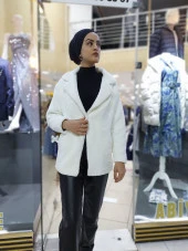 3686 İçi Astarlı Peluş Ceket - 5