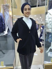 3686 İçi Astarlı Peluş Ceket - 7