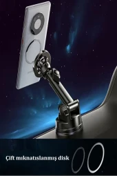 Qpen C158 2in1 Klipsli ve Yapışkanlı 360° Magsafe Araç Tutucu thumbnail 4