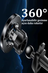 Qpen C158 2in1 Klipsli ve Yapışkanlı 360° Magsafe Araç Tutucu thumbnail 5
