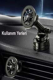 Qpen C158 2in1 Klipsli ve Yapışkanlı 360° Magsafe Araç Tutucu thumbnail 7