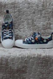 Vicco 346.F24Y.141-11 Lee Saks Mavi Keten Sneaker Erkek Çocuk Ayakkabı thumbnail 5