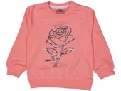 Kız Çocuk Mevsimlik Gül Baskılı Sweatshirt BGL-ST03645 - 1