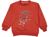 Kız Çocuk Mevsimlik Gül Baskılı Sweatshirt BGL-ST03645 - 3