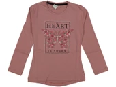 Kız Çocuk Mevsimlik Taşlı Kelebekli Sweatshirt BGL-ST03656 - 4