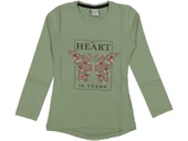 Kız Çocuk Mevsimlik Taşlı Kelebekli Sweatshirt BGL-ST03656 - 1