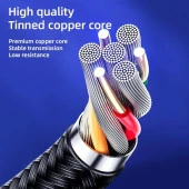 Joyroom S-1230N6 Mikro Hızlı Şarj ve Data Kablosu Örgü 3A 1.2M Siyah thumbnail 4