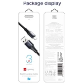 Joyroom S-0230N1 0.2m 3A USB -Lightning Data Sync Şarj Kablosu Kırmızı thumbnail 3