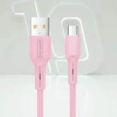 Joyroom S-M357S Mikro Şarj ve Data Kablosu 2A 1m Pembe thumbnail 1