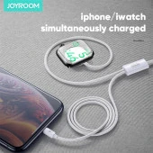 JOYROOM İPHONE  WATCH 2 İN 1 ŞARJ KABLOSU thumbnail 2