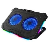 Rampage Sirius S46 RGB Işıklı 2 Fanlı Yükseklik Ayarlı 125 -125-15 2 USB Port Notebook Soğutucu - 1
