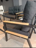SERDEM-(ESTER)-3+1+1+MASA BAHÇE BALKON MOBİLYASI KOLTUK  ANTRASİT thumbnail 2