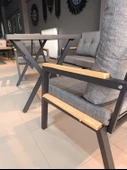SERDEM-(ESTER)-3+1+1+MASA BAHÇE BALKON MOBİLYASI KOLTUK GRİ thumbnail 2